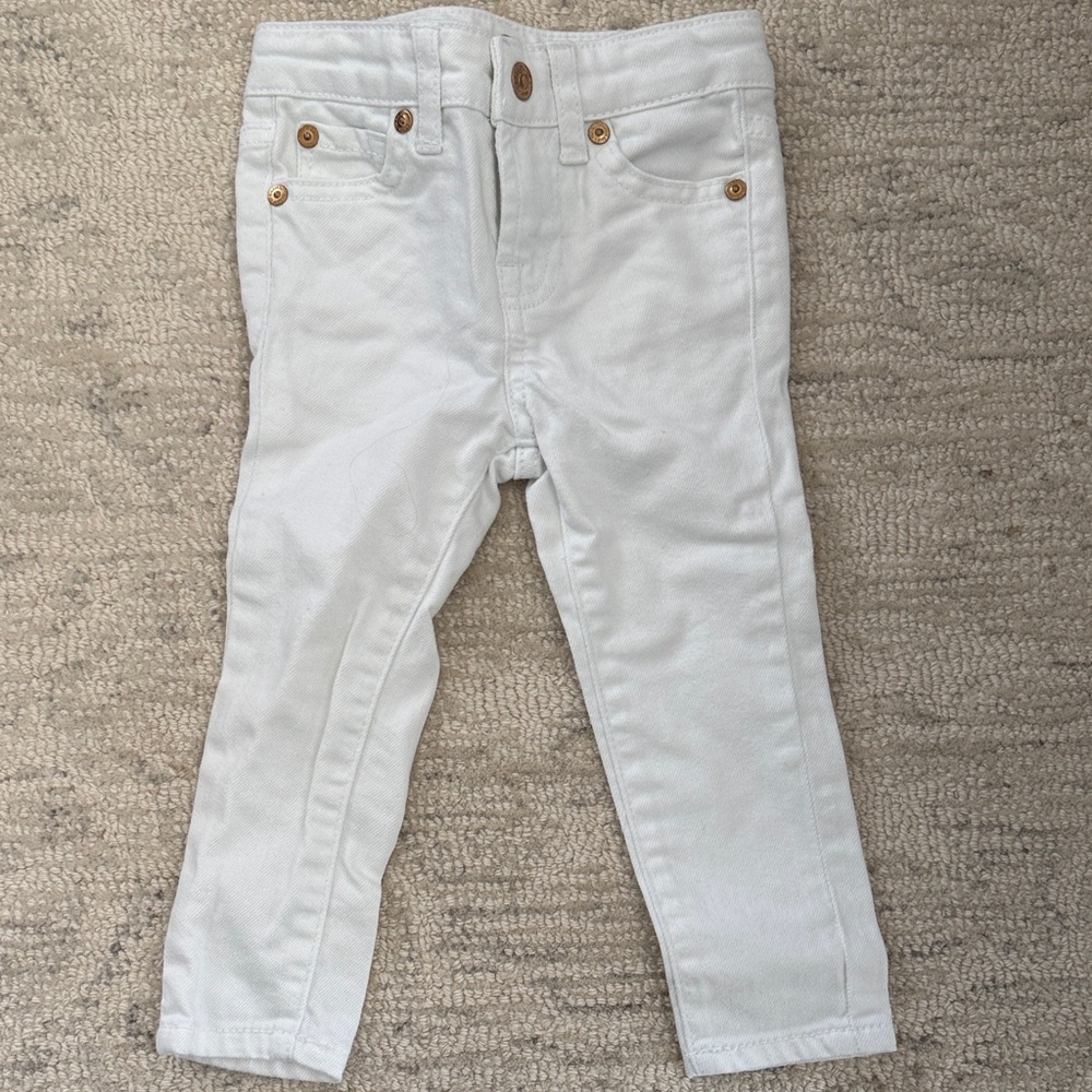 7 For All Mankind Kids White Jeans